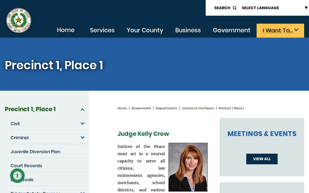 Fort Bend County Justice Court traffic civil and trial schedule